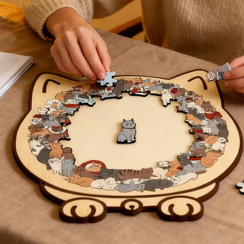 Sakin Yaz Akşamı Kedi Yapboz Aktivitesi