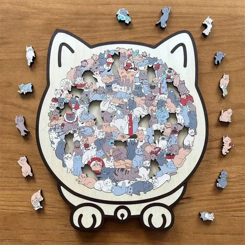 Sakin Yaz Akşamı Kedi Yapboz Aktivitesi